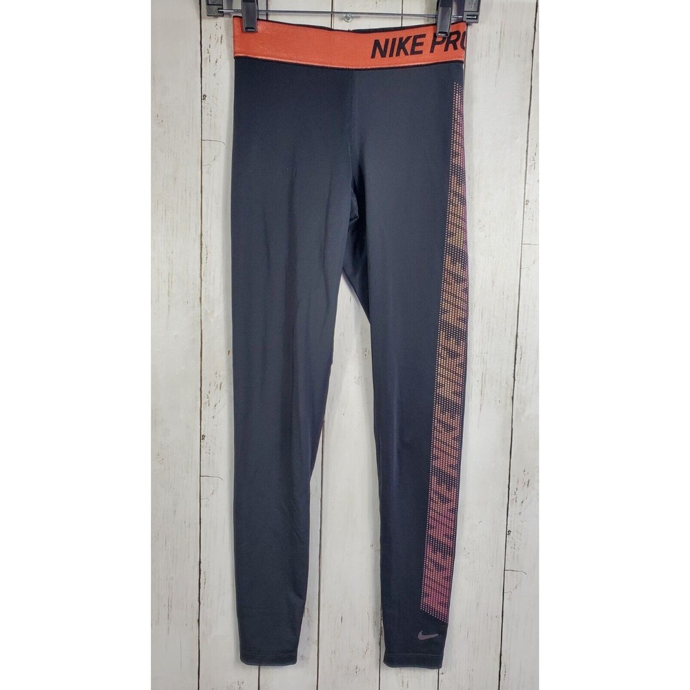Nike Dri Fit Pro Warm Nerieds Leggings Women's Size XS Stretch Black BV3301-010